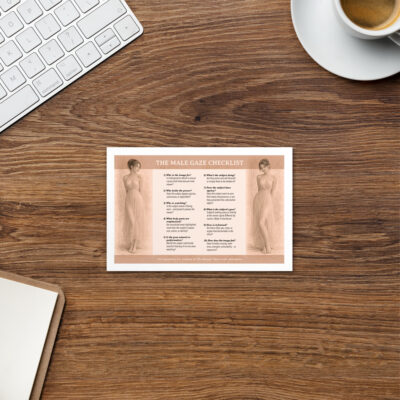 The Male Gaze Checklist Postcard
